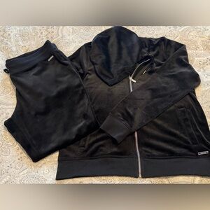 CALVIN KLEIN  Black Velour Tracksuit Set. Perfect condition.